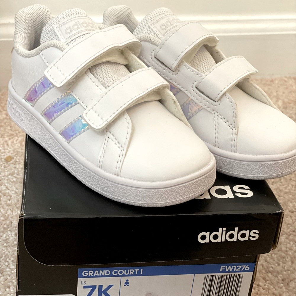 Adidas little girls never worn sneakers